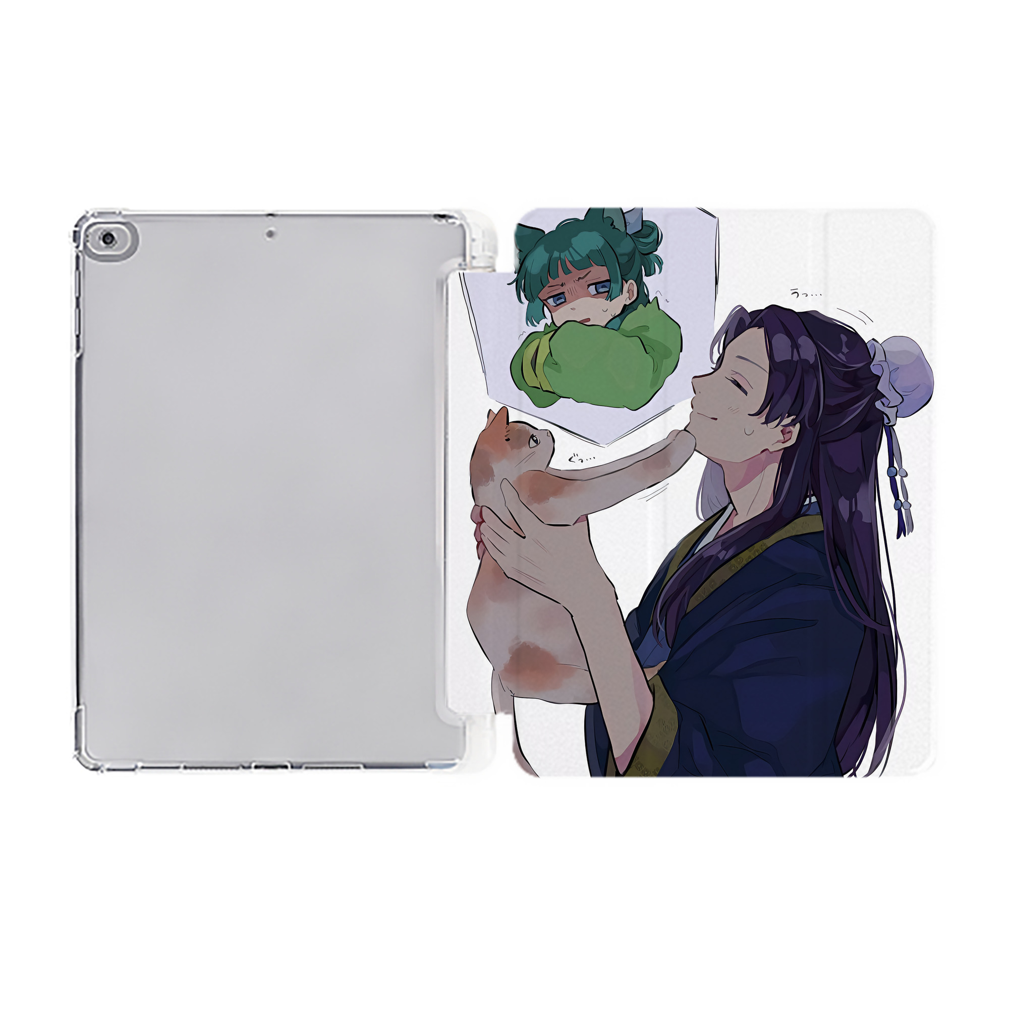 （画像用） 薬屋のひとりごと The Apothecary Diaries IPad ケース ペン収納付き 三つ折りスタンド PUレザー×シリコン 対応機種9.5/10.5/10.9インチ